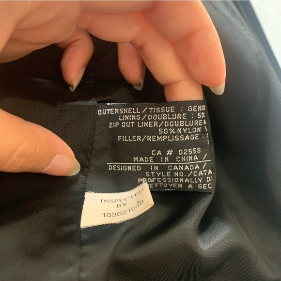 Danier 100% genuine leather coat black Mens size MED full zip with collar - Picture 12 of 16